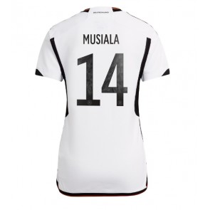 Maillot de foot Allemagne Jamal Musiala #14 Domicile Femmes Monde 2022 Manches Courte
